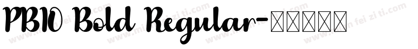 PBIO Bold Regular字体转换